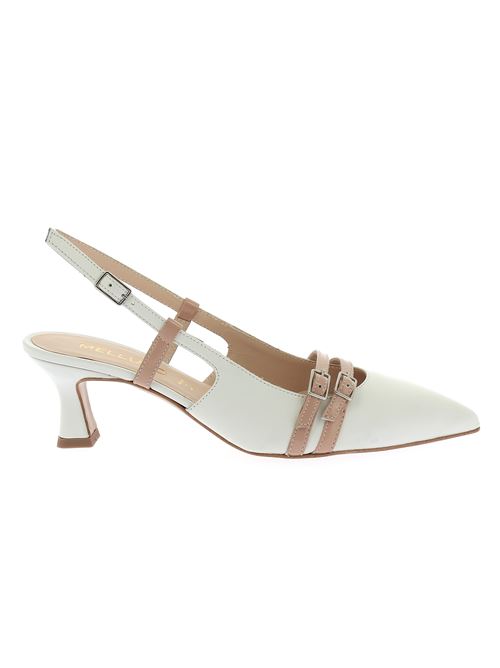 decolleté con tacco in pelle bianco latte MELLUSO | E1690X