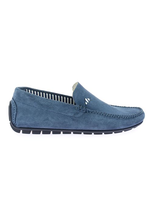 mocassino da uomo in camoscio azzurro MELLUSO | U16017ZZ