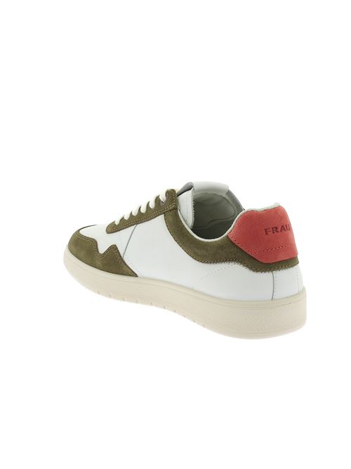 sneakers da uomo in pelle bianca e camoscio verde FRAU | 11M0Y