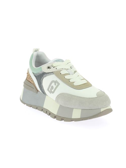 Amazing sneakers da donna in camoscio e tessuto bianca LIU-JO | BA4003TX389S3169