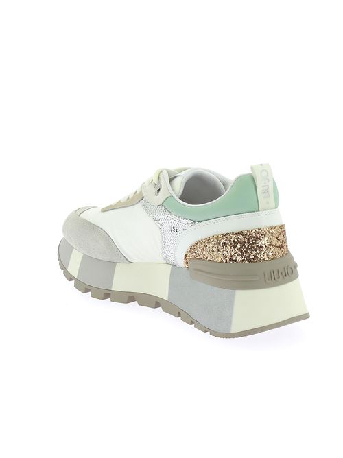 Amazing sneakers da donna in camoscio e tessuto bianca LIU-JO | BA4003TX389S3169