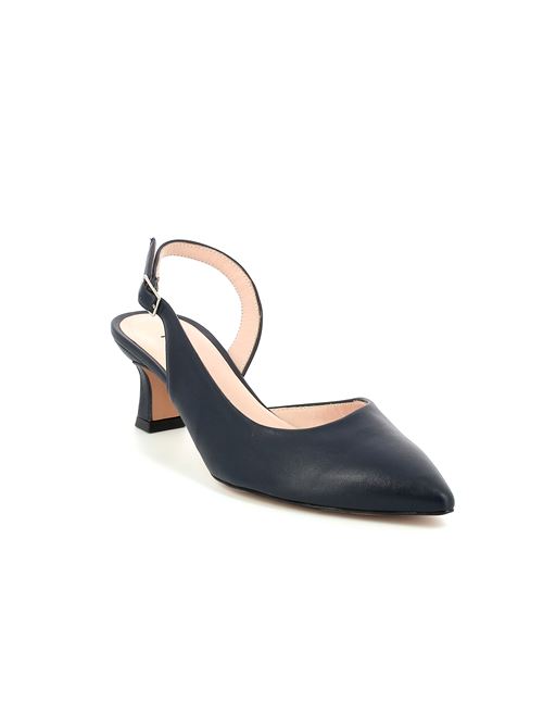 decolleté con tacco in pelle blu scuro MELLUSO | E1641X