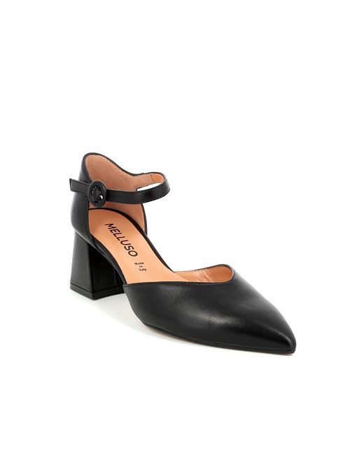 decolleté con tacco in pelle nera MELLUSO | V308X