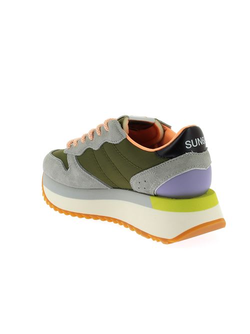 Big Stargirl - sneakers da donna in camoscio grigio e tela verde militare SUN68 | Z3421419