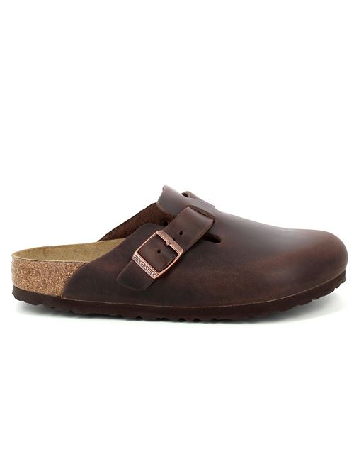 Boston BS soft footbed in pelle ingrassata habana BIRKENSTOCK | BOSTON0159713