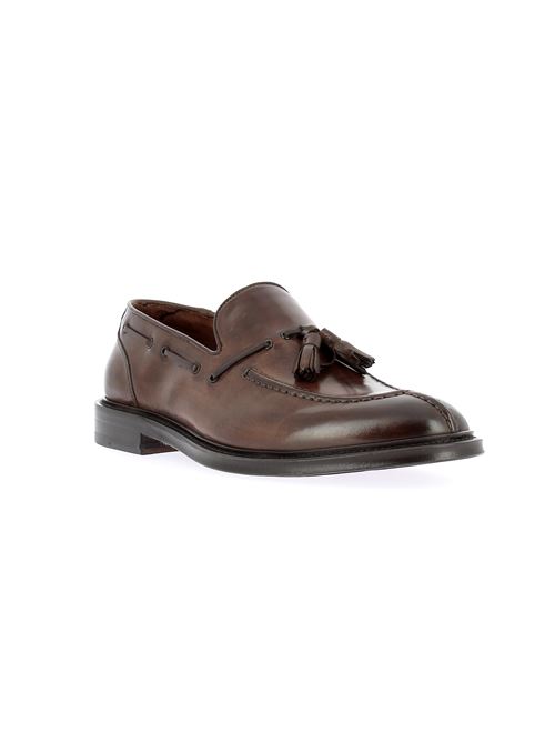 mocassino da uomo in pelle marrone BRECOS | 10538X
