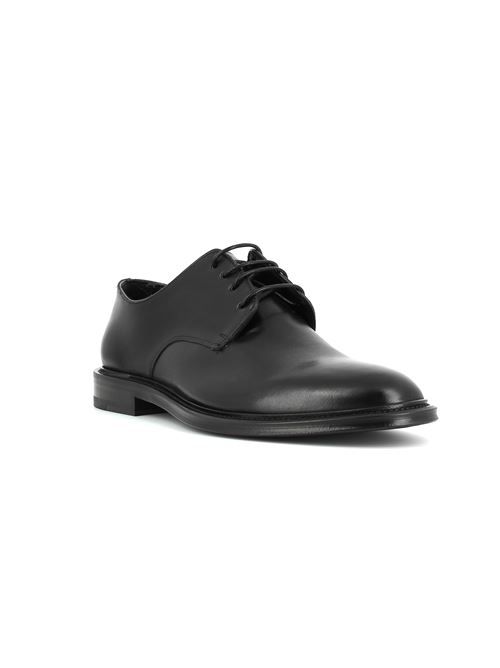 stringata derby elegante da uomo in pelle nera BRECOS | 9477X