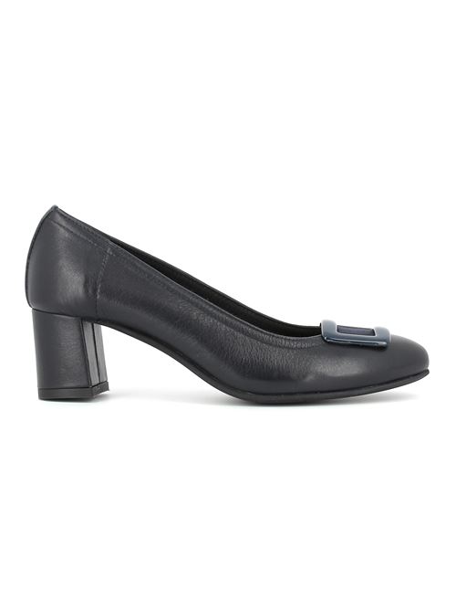 decolleté con tacco in pelle blu BERTOSSI | 866T50X