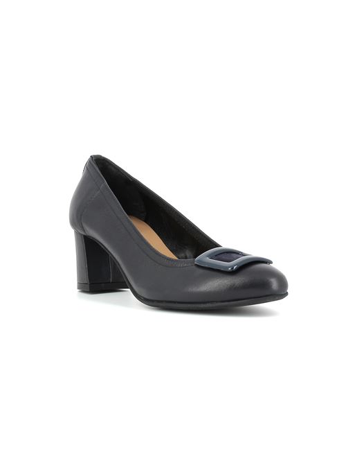 decolleté con tacco in pelle blu BERTOSSI | 866T50X