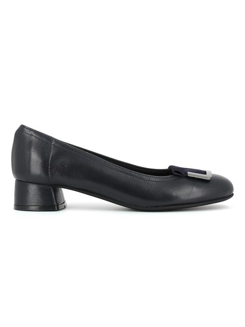 decolleté con tacco in pelle blu BERTOSSI | 866X