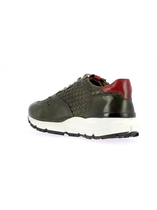 sneakers da uomo in pelle intrecciata verde BRECOS | 11375Y