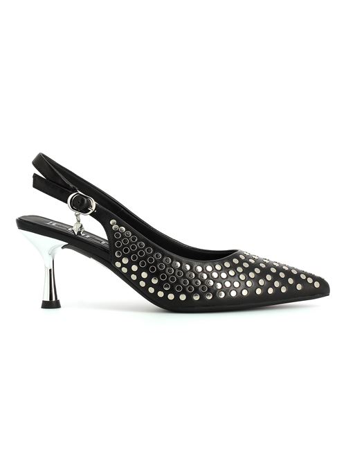modello Pink decolleté in pelle nera borchiato CULT | CLW388200