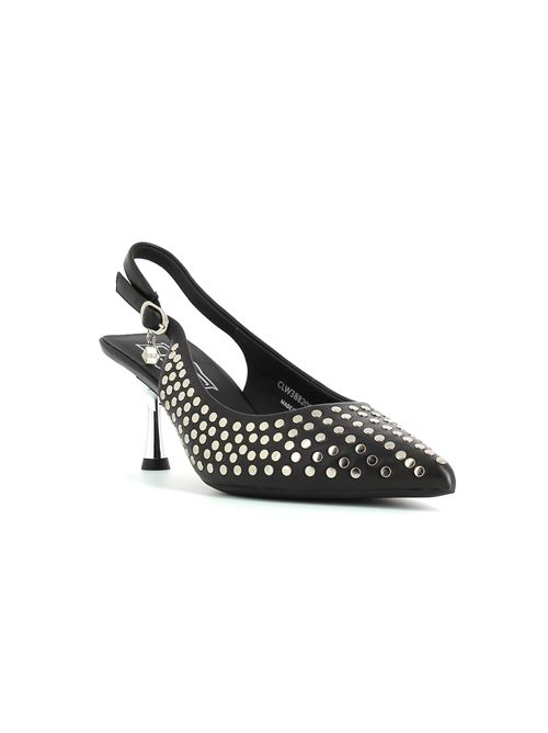 modello Pink decolleté in pelle nera borchiato CULT | CLW388200