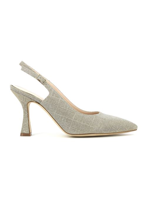decolleté con tacco in tessuto glitter oro MELLUSO | D164X