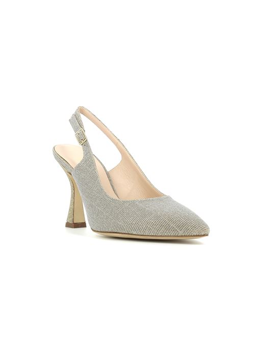 decolleté con tacco in tessuto glitter oro MELLUSO | D164X