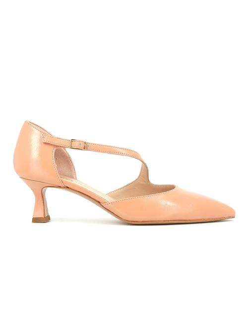 decolleté con tacco in pelle rosa cipria MELLUSO | E1645X